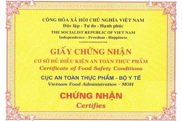 Các trường hợp bắt buộc phải có Giấy Chứng nhận cơ sở đủ điều kiện an toàn thực phẩm do Chi cục An toàn vệ sinh thực phẩm tỉnh cấp